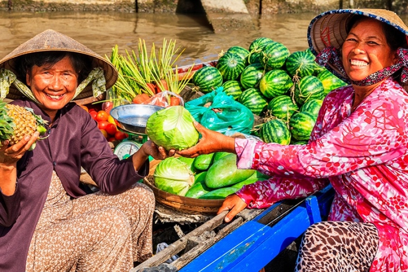 Cai Rang floating market, Can Tho, Vietnam